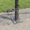 Zaun 1 x 50 m mit Pfosten in Grau