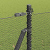 Grauer Zaun mit Pfählen 1,5 m x 50
