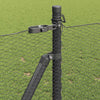 Grauer Zaun mit Pfosten 0.8 x 100 m