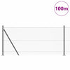 Grauer Zaun mit Pfosten 0.8 x 100 m