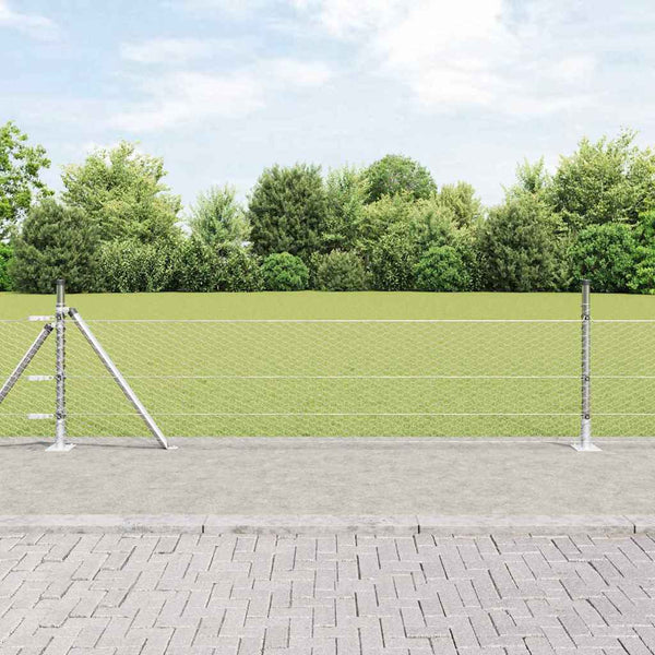 0.5 x 10 m aita hopea paalujen kanssa