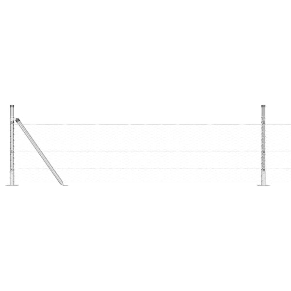 0.5 x 10 m aita hopea paalujen kanssa