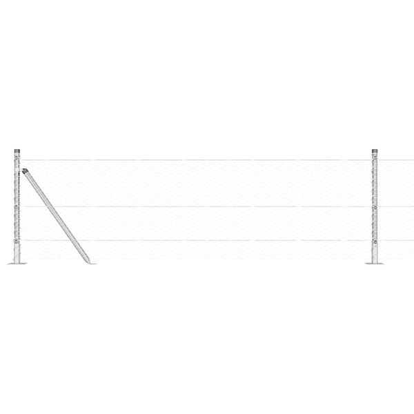 0,6 x 25 m aita Hopea paalujen kanssa