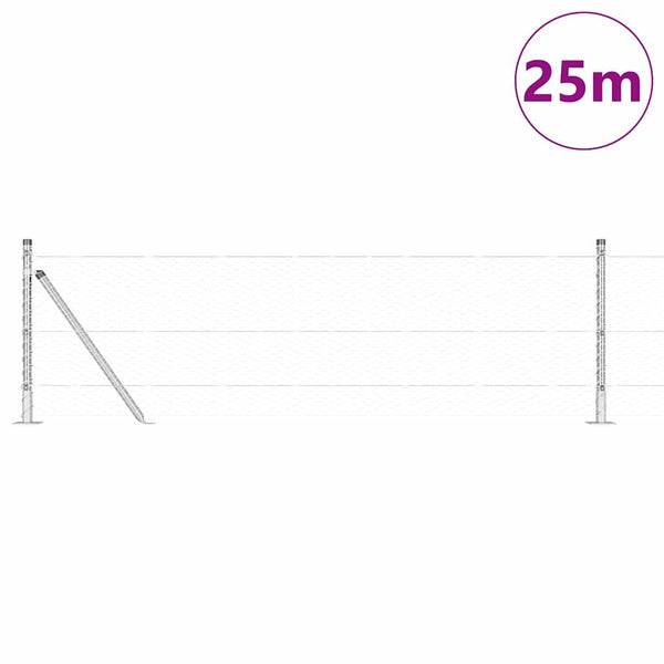 0,6 x 25 m aita Hopea paalujen kanssa