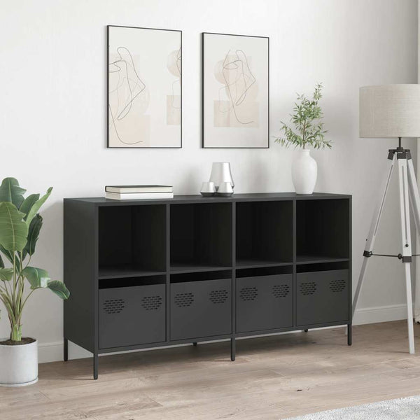 Musta senkki Madalyn 135x39x73,5cm (kylmävalssattu teräs)