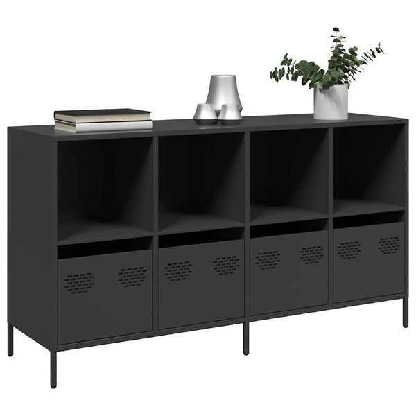 Musta senkki Madalyn 135x39x73,5cm (kylmävalssattu teräs)