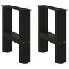 Beine für Couchtisch Friderica 40x(30-31)cm (2 Stk. Stahl)