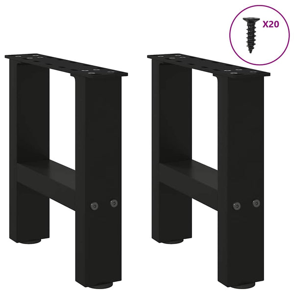 Beine für Couchtisch Friderica 40x(30-31)cm (2 Stk. Stahl)