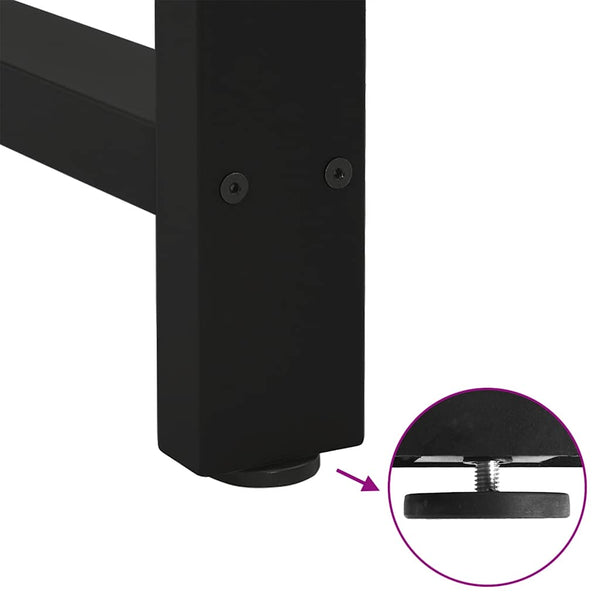 Beine für Couchtisch Friderica 40x(30-31)cm (2 Stk. Stahl)