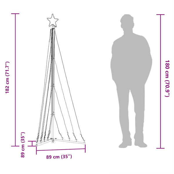 Warmweiße Weihnachtsbaumbeleuchtung Ciohoranu 182cm (339 LEDs)