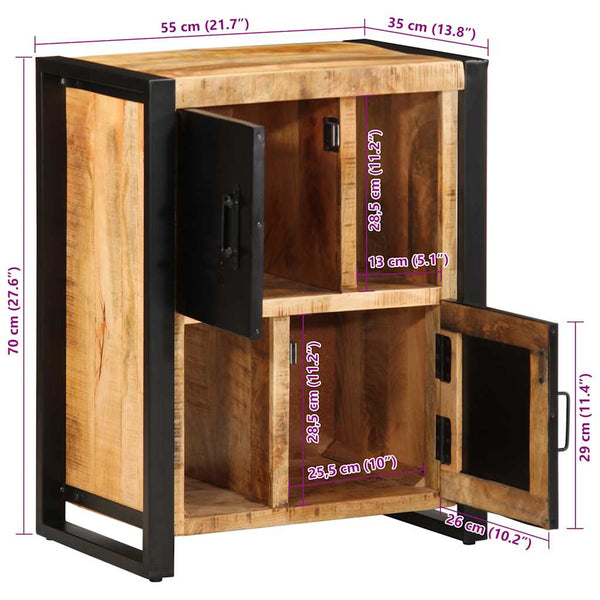 Anrichte Ravar 55x35x70cm (grobes Mangoholz)