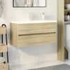 Badezimmer-Set Fl (2-teilig, Keramik und Holz)