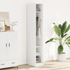 Hat einen weißen Kleiderschrank 30x50x200cm (Holz)