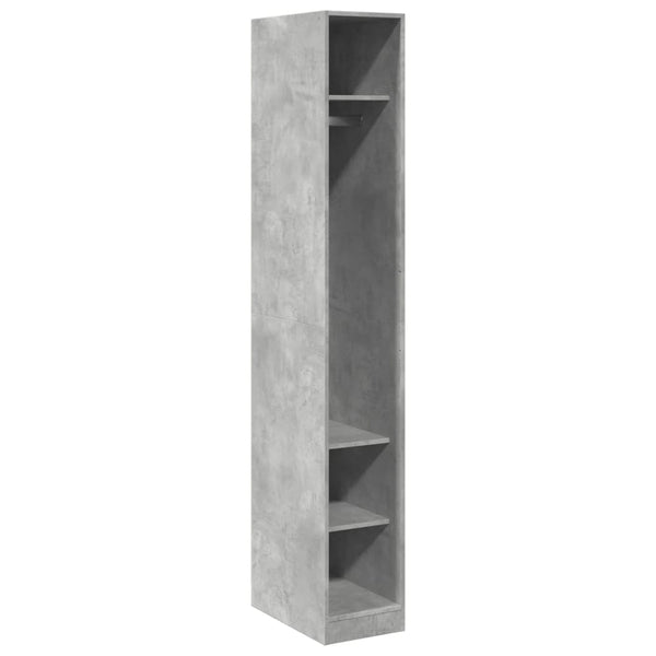 Kleiderschrank Onal, Betongrau, Maße 30x50x200cm (Spanplatte)