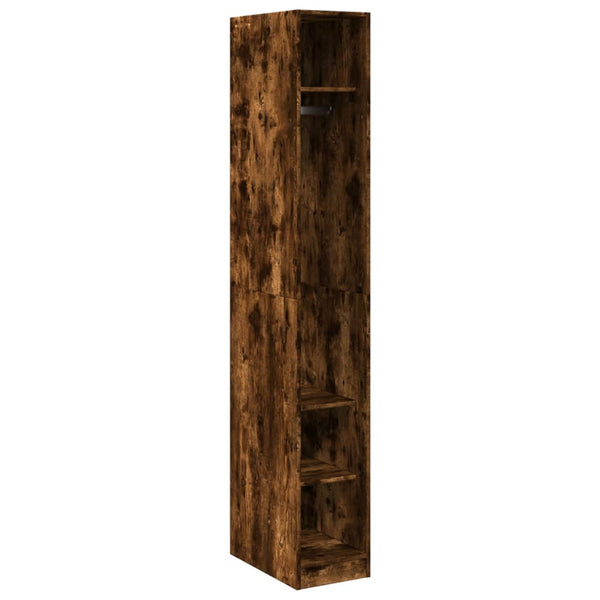Kleiderschrank 30x50x200cm Onal aus Räuchereiche (Holz)