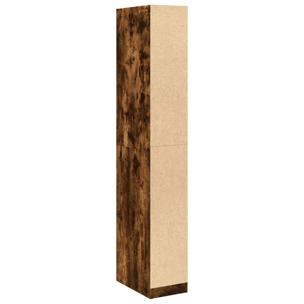 Kleiderschrank 30x50x200cm Onal aus Räuchereiche (Holz)