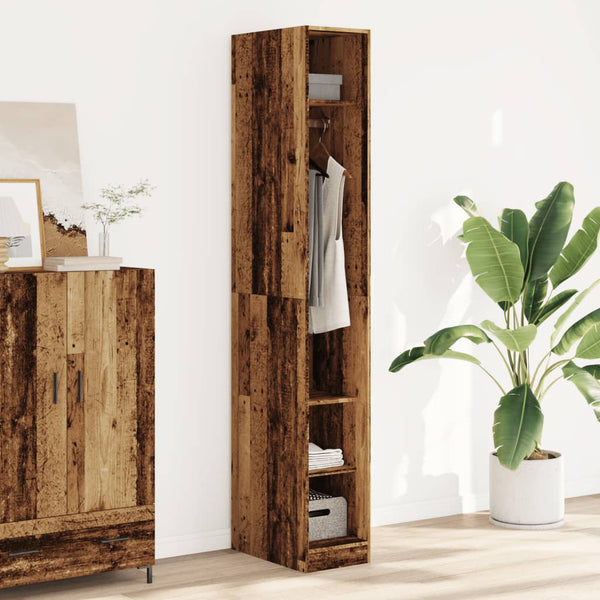 Kleiderschrank Onal aus Holz, alt, 30x50x200cm (Holz)