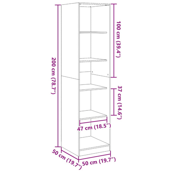 Alter Holzschrank 50x50x200cm (aus Holz)