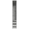 Kleiderschrank Onal in Betongrau, Maße 30x50x200cm (Spanplatte)
