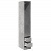Kleiderschrank Onal in Betongrau, Maße 30x50x200cm (Spanplatte)