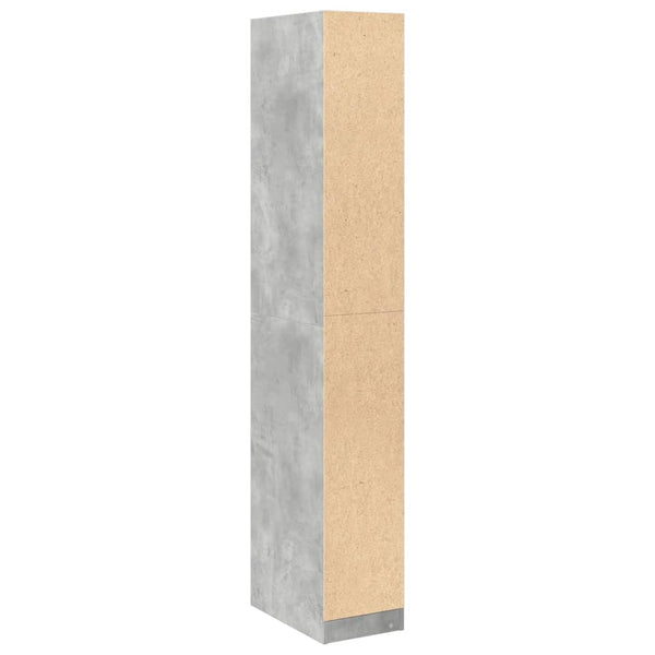 Kleiderschrank Onal in Betongrau, Maße 30x50x200cm (Spanplatte)