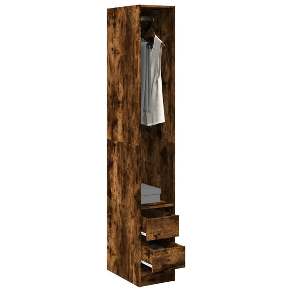 Kleiderschrank Onal aus geräucherter Eiche 30x50x200cm (Holz)