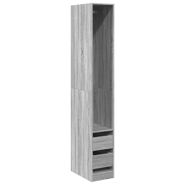 Grauer Holzschrank 30x50x200cm Onal