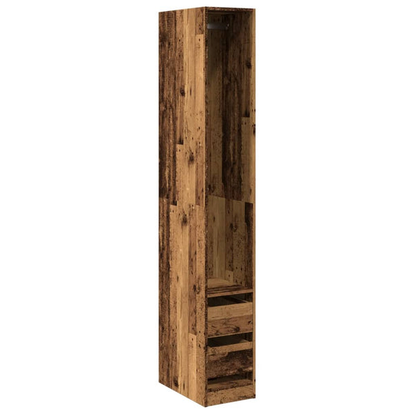 Kleiderschrank Onal altes Holz 30x50x200cm (Holz)