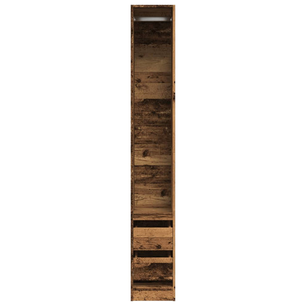 Kleiderschrank Onal altes Holz 30x50x200cm (Holz)