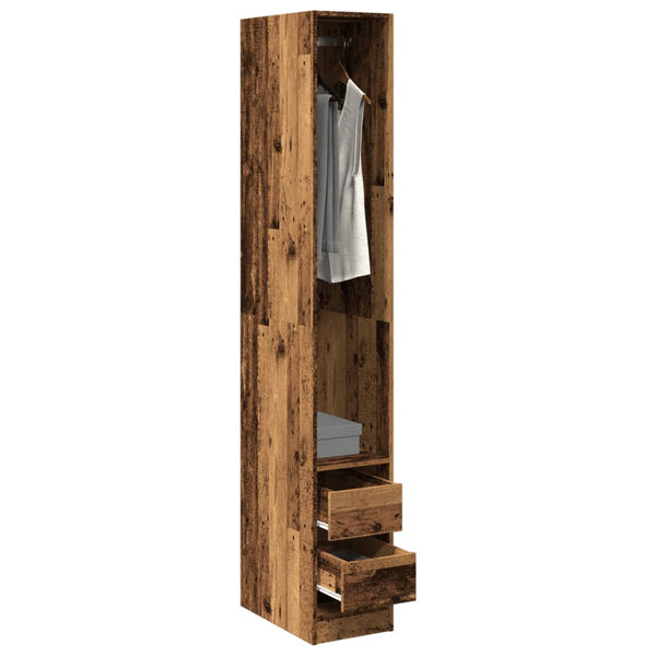 Kleiderschrank Onal altes Holz 30x50x200cm (Holz)
