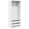 Kleiderschrank Onal aus Holz 200cm x 80cm x 50cm weiß
