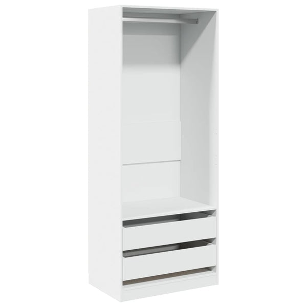Kleiderschrank Onal aus Holz 200cm x 80cm x 50cm weiß