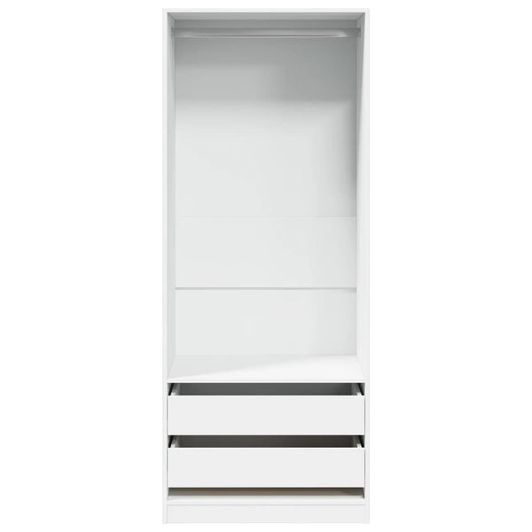 Kleiderschrank Onal aus Holz 200cm x 80cm x 50cm weiß