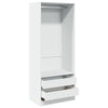 Kleiderschrank Onal aus Holz 200cm x 80cm x 50cm weiß
