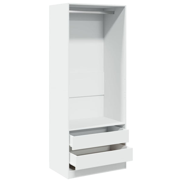 Kleiderschrank Onal aus Holz 200cm x 80cm x 50cm weiß