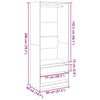 Kleiderschrank Onal aus Holz 200cm x 80cm x 50cm weiß