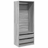 Kleiderschrank Onal Grau 80x50x200cm (Holz)