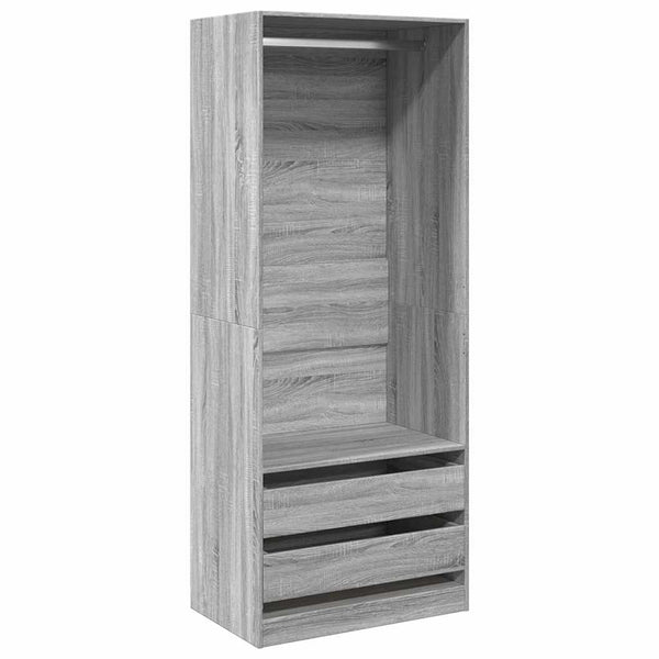 Kleiderschrank Onal Grau 80x50x200cm (Holz)