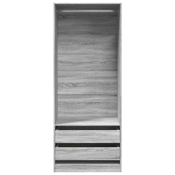 Kleiderschrank Onal Grau 80x50x200cm (Holz)
