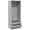 Kleiderschrank Onal Grau 80x50x200cm (Holz)