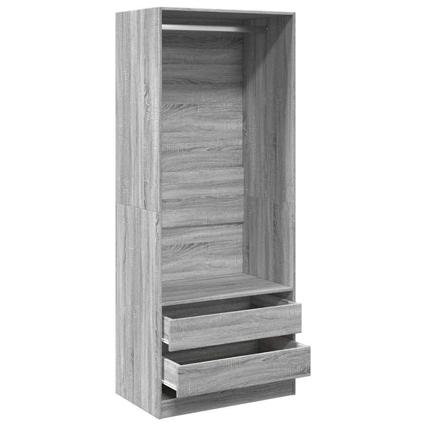Kleiderschrank Onal Grau 80x50x200cm (Holz)