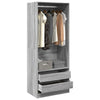 Kleiderschrank Onal Grau 80x50x200cm (Holz)