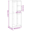 Kleiderschrank Onal, Holz, schwarz, Maße 80x50x200cm