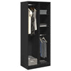 Kleiderschrank Onal, Holz, schwarz, Maße 80x50x200cm