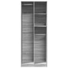 Grauer Onal-Kleiderschrank 80x50x200cm (Holz)