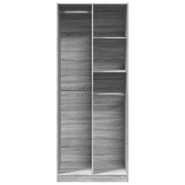 Grauer Onal-Kleiderschrank 80x50x200cm (Holz)