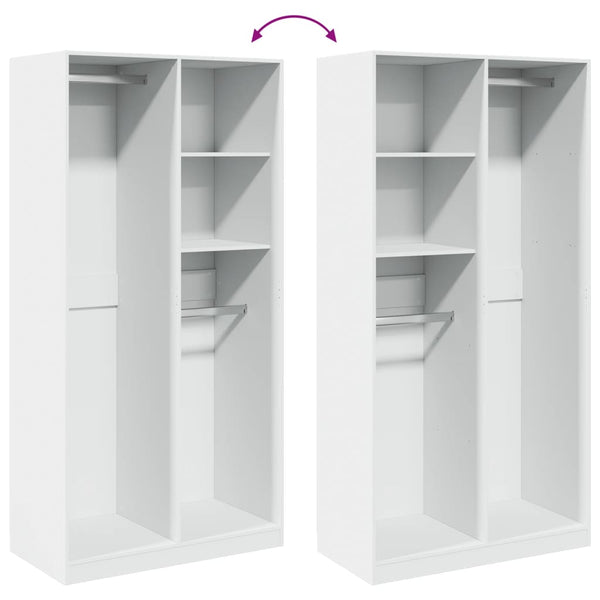 100x50x200cm weißer Kleiderschrank Onal (Spanplatte)