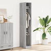 Ein grauer Holzschrank 30x50x200cm