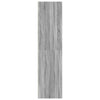 Ein grauer Holzschrank 30x50x200cm