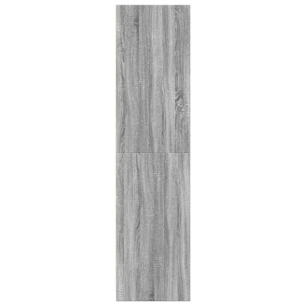 Ein grauer Holzschrank 30x50x200cm